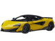 McLaren 600LT Sicilian Yellow and Carbon 1/18 Model Car Autoart 76082