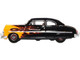 1949 Mercury Coupe Hot Rod Black Yellow with Flames 1/87 HO Scale Diecast Model Car Oxford Diecast 87ME49009