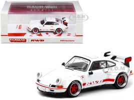 Porsche RWB Backdate White Red Stripes 1/64 Diecast Model Car Tarmac Works T64-046-WH