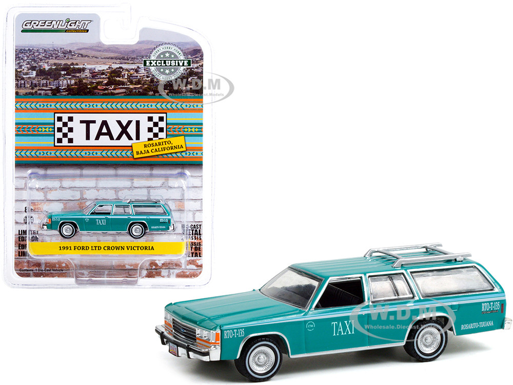 GREENLIGHT HOBBY EXC 1988 FORD LTD CROWN VICTORIA WAGON TAXI 