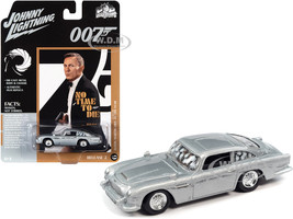 Aston Martin DB5 Silver Birch Damaged Version James Bond 007 No Time To Die 2021 Movie Pop Culture Series 1/64 Diecast Model Car Johnny Lightning JLPC004-JLSP160