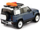 2020 Land Rover Defender 90 2-Door Roof Rack Accessories Tasman Blue Metallic 1/43 Diecast Model Car Almost Real 410702