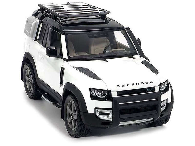 2020 Land Rover Defender 90 Roof Rack Fuji White Black Top 1/18 Diecast ...