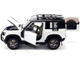 2020 Land Rover Defender 90 Roof Rack Fuji White Black Top 1/18 Diecast Model Car Almost Real 810707
