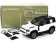 2020 Land Rover Defender 90 Roof Rack Fuji White Black Top 1/18 Diecast Model Car Almost Real 810707