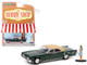 1965 Lincoln Continental Spanish Moss Green Tan Top Woman in a Dress Figurine The Hobby Shop Series 11 1/64 Diecast Model Car Greenlight 97110 B