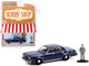 1986 Plymouth Gran Fury Unmarked Police Car Navy Blue Man in Suit Figurine The Hobby Shop Series 11 1/64 Diecast Model Car Greenlight 97110 D
