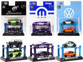 Auto Lifts Set of 6 pieces Series 21 Limited Edition 5650 pieces Worldwide 1/64 Diecast Model Cars M2 Machines 33000-21