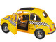 1965 Fiat 500 L NYC Taxi New York City Yellow 1/18 Diecast Model Car Solido S1801407