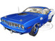 1971 Plymouth HEMI Barracuda B5 Blue Metallic White Stripes Limited Edition 714 pieces Worldwide 1/18 Diecast Model Car ACME A1806123