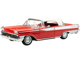 1959 Mercury Park Lane Closed Convertible Canton Red White Top The Platinum Collection 1/18 Diecast Model Car SunStar 5175