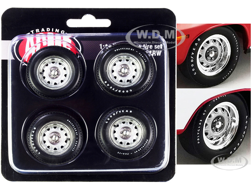 Mopar Rally Wheel and Tire Set of 4 pieces 1/18 ACME A1806123RW