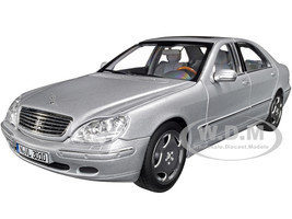1998 Mercedes Benz S600 Sunroof Silver Metallic 1/18 Diecast Model Car Norev 183810