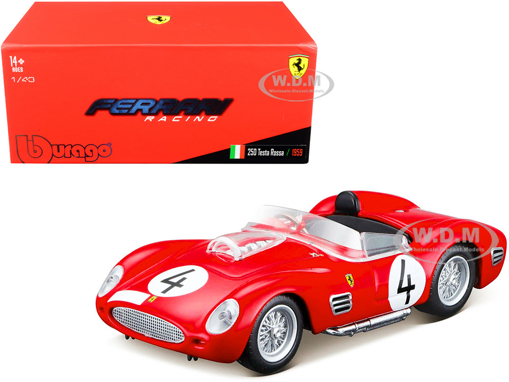 antwoord Subtropisch Integreren Ferrari 250 Testa Rossa #4 Hill Gendebien Nurburgring 1000km 1959 1/43  Diecast Model Car Bburago 36307