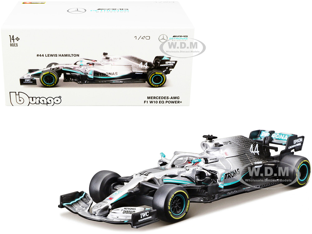 Mercedes AMG Petronas F1 2019 W10 Lewis Hamilton #44 Scale 1:43 Model Toy Car 