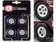 A/FX Drag Wheel and Tire Set of 4 pieces from 1965 Ford Mustang A/FX Bill Lawton Tasca Ford 1/18 ACME A1801839W