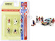Race Day 2 6 piece Diecast Figurine Set for 1/64 Scale Models American Diorama 76472