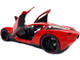 2009 Chevrolet Corvette Stingray Concept Red with Black Stripes Bigtime Muscle Series 1/24 Diecast Model Car Jada 32918