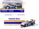 RWB 964 Waikato RHD Right Hand Drive #1 Rauhwelt Porsche White and Blue Metallic with Stripes with Container 1/64 Diecast Model Car Tarmac Works T64-037-WKT
