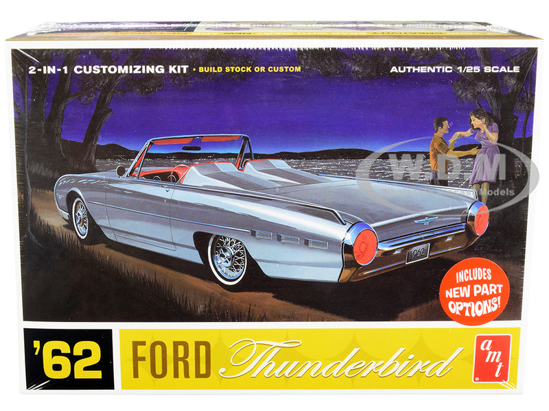 Skill 2 Model Kit 1962 Ford Thunderbird 2-in-1 Kit 1/25 Scale Model AMT AMT682