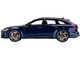 Audi RS 6 Avant Navarra Blue Metallic Carbon Black Accents 1/18 Model Car Top Speed TS0315