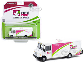 2020 Mail Delivery Vehicle White with Pink and Green Stripes MexPost Correos de Mexico National Postal Service of Mexico Hobby Exclusive 1/64 Diecast Model Greenlight 30300