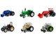 Down on the Farm Series Set of 6 pieces Release 5 1/64 Diecast Model Tractors Greenlight 48050
