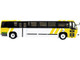 1999 TMC RTS Transit Bus #164 Downtown Dallas Dart White and Yellow The Vintage Bus & Motorcoach Collection 1/87 HO Diecast Model Iconic Replicas 87-0319