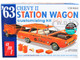 Skill 2 Model Kit 1963 Chevrolet II Station Wagon with Trailer 3-in-1 Kit 1/25 Scale Model AMT AMT1201