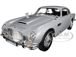 Aston Martin DB5 Coupe RHD Right Hand Drive Silver Birch Metallic James Bond 007 No Time to Die 2021 Movie Silver Screen Machines Series 1/18 Diecast Model Car Autoworld AWSS131
