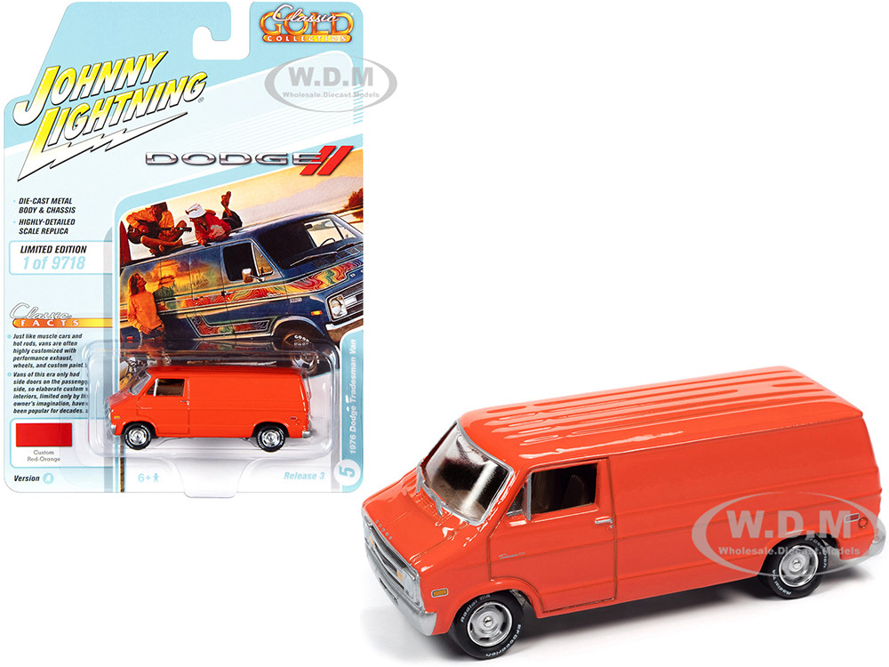 1976 Dodge Tradesman Van Custom Red-Orange Classic Gold