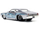 1969 Chevrolet Chevelle SS Silver Metallic White and Blue Flames Bigtime Muscle Series 1/24 Diecast Model Car Jada 32702