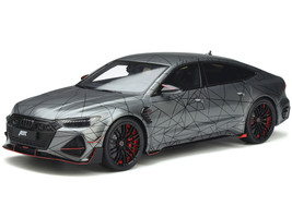 Audi ABT RS7-R 4K Daytona Gray Metallic with Graphics Limited Edition 999 pieces Worldwide 1/18 Model Car GT Spirit GT293