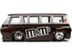 1965 Ford Econoline Bus Brown Metallic Silver Red M&M's Diecast Figurine Hollywood Rides Series 1/24 Diecast Model Car Jada 32027