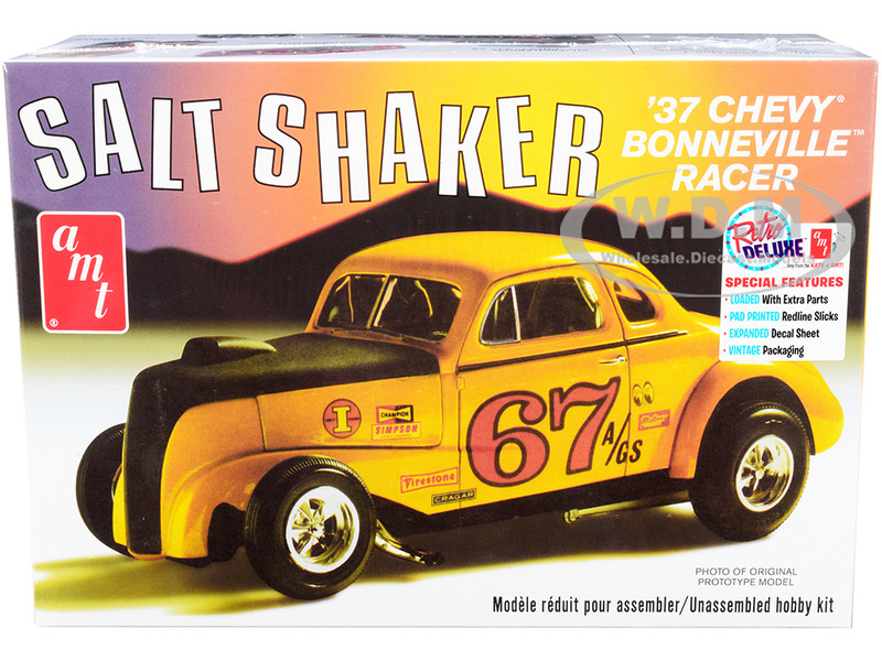 Skill 2 Model Kit 1937 Chevrolet Bonneville Racer Salt Shaker 1/25 Scale Model AMT AMT1266