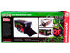 Four Wheel Enclosed Car Trailer Rat Fink Black with Graphics for 1/18 Scale Model Cars Autoworld CP7839