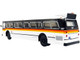 Flxible 53102 Transit Bus #460 Downtown LA RTD Los Angeles California White Black with Stripes Vintage Bus & Motorcoach Collection 1/87 HO Diecast Model Iconic Replicas 87-0282