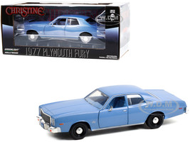 1977 Plymouth Fury Pearl Steel Blue Detective Rudolph Junkins' Christine 1983 Movie 1/24 Diecast Model Car Greenlight 84142