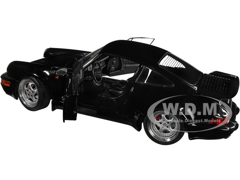 1990 PORSCHE 964 TURBO 3.6 BLACK 1/18 DIECAST MODEL CAR BY