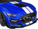 2020 Ford Mustang Shelby GT500 Fast Track Ford Performance Blue Metallic White Stripes 1/18 Diecast Model Car Solido S1805901