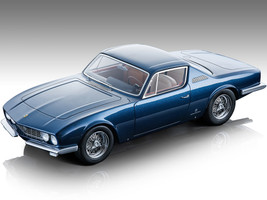 1967 Ferrari 330 GTC Michelotti Coupe Blue Abu Dhabi Metallic Mythos Series Limited Edition 90 pieces Worldwide 1/18 Model Car Tecnomodel TM18-130B