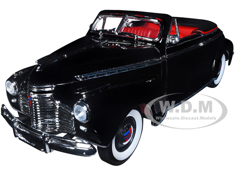 1941 Chevrolet Special Deluxe Convertible Black Red Interior NEX Models 1/24 Diecast Model Car Welly 22411