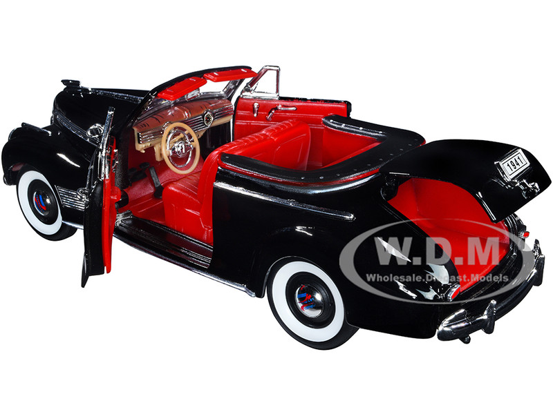 1941 Chevrolet Special Deluxe Convertible Black Red Interior NEX