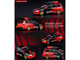 Mitsubishi Lancer Evolution IX Wagon RHD Right Hand Drive Roof Cargo Box Black Red Advan 1/64 Diecast Model Car Inno Models IN64-EVO9W-ADRB