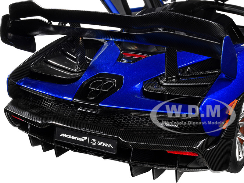 McLaren Senna Trophy Kyanos Blue Black Carbon Accents 1/18 Model