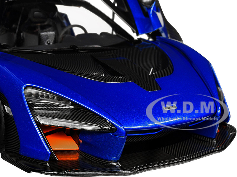 McLaren Senna Trophy Kyanos Blue Black Carbon Accents 1/18 Model