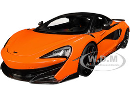 McLaren 600LT Myan Orange and Carbon 1/18 Model Car Autoart 76084