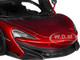 McLaren 600LT Vermillion Red and Carbon 1/18 Model Car Autoart 76085