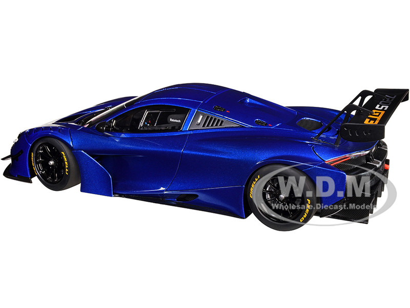McLaren 720S GT3 Azure Blue Metallic 1/18 Model Car Autoart