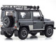 Land Rover Defender 90 Roof Rack Dark Gray Metallic Black Top Chequer Plates 1/18 Diecast Model Car Kyosho 08901 TR